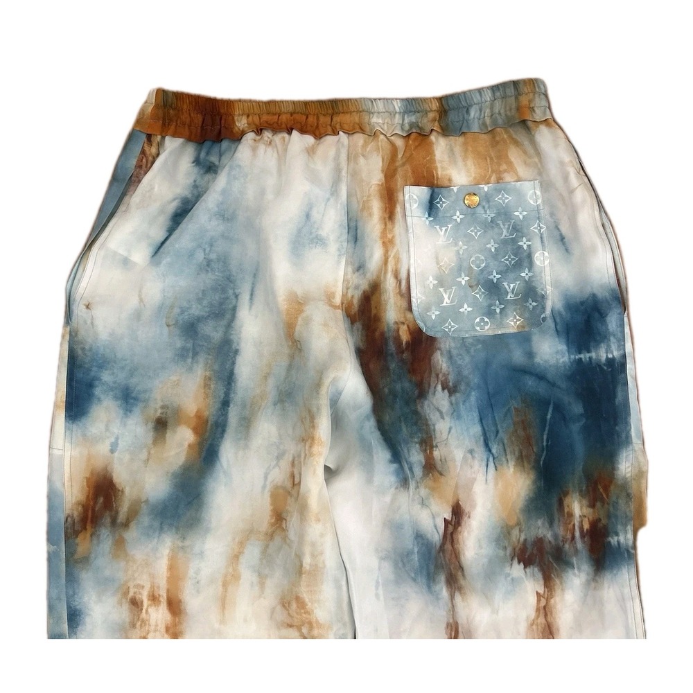 Authentic Louis Vuitton Tie Dye Silk Pants Men's Size 42 Pockets Made in Italy - Picture 15 of 16